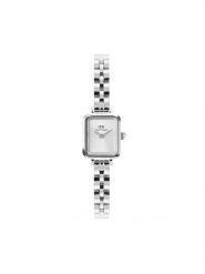 Daniel Wellington Zegarek Quadro Mini Arch DW00100844 Srebrny. Szare, analogowe zegarki damskie Daniel Wellington, srebrne. Za 909.99 zł.