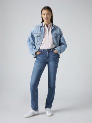 Levi's Dżinsy "712" - Slim fit - w kolorze niebieskim rozmiar: W32/L32. Niebieskie jeansy damskie Levi's. Za 264.95 zł.