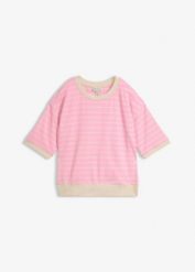 Luźna bluza z mieszanki bawełny. Czerwone bluzy damskie bonprix, bez wzorów, z bawełny, bez kaptura. Za 102.99 zł.