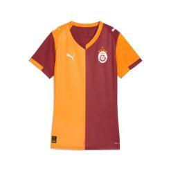 Damska koszulka domowa Galatasaray SK 25/26 PUMA. Brązowe koszulki damskie Puma, bez wzorów, bez kołnierzyka, bez ramiączek. Za 439.00 zł.
