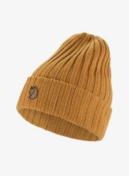 Czapka zimowa Fjallraven Byron Hat - acorn. Brązowe czapki damskie Fjällräven, na zimę, bez wzorów, z materiału. Za 248.25 zł.