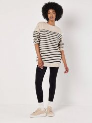 Apricot Sweter w kolorze kremowo-czarnym rozmiar: M. Brązowe swetry klasyczne damskie Apricot, m, bez kołnierzyka. Za 87.81 zł.