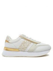 Tommy Hilfiger Sneakersy Lux Monogram Runner FW0FW08387 Biały. Białe obuwie sportowe damskie Tommy Hilfiger, ze skóry, bez zapięcia. Za 309.99 zł.