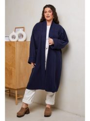 Curvy Lady Płaszcz przejściowy w kolorze granatowym rozmiar: 40/42. Niebieskie płaszcze damskie Curvy Lady, bez wzorów, bez kaptura. Za 131.74 zł.