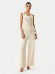 Rinascimento Kombinezon CFC0020280002 Beżowy jasny Regular Fit. Brązowe sukienki damskie Rinascimento, bez wzorów, z syntetyku, bez ramiączek. Za 819.99 zł.