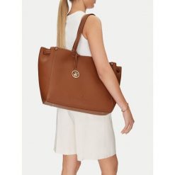 Torebka Beverly Hills Polo Club. Brązowe shopper bag Beverly Hills Polo Club, bez dodatków. Za 299.99 zł.