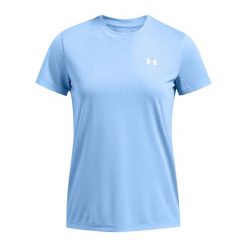 Koszulka treningowa damska Under Armour Tech Riddle. Niebieskie koszulki sportowe damskie Under Armour, xs, bez wzorów, bez ramiączek. Za 89.99 zł.