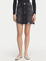 Tommy Jeans Spódnica jeansowa DW0DW22715 Czarny Mom Fit. Czarne spódnice damskie Tommy Jeans, xs, bez wzorów, z bawełny. Za 329.99 zł.