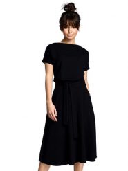 Be Wear Sukienka w kolorze czarnym rozmiar: XL. Czarne sukienki damskie Be Wear, bez wzorów, z bawełny, bez ramiączek. Za 184.89 zł.