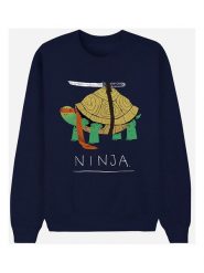 WOOOP Bluza "Ninja Turtle" w kolorze granatowym rozmiar: XL. Niebieskie bluzy damskie Wooop, xl, bez wzorów, z bawełny, bez kaptura. Za 100.99 zł.