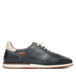 Półbuty Pikolinos. Niebieskie półbuty damskie Pikolinos, bez wzorów, bez obcasa, na płaskiej podeszwie, bez zapięcia. Za 639.99 zł.