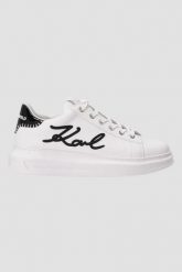 KARL LAGERFELD Białe damskie sneakersy skórzane Kapri Karl NFT Lo Lace, Rozmiar 41. Białe obuwie sportowe damskie KARL LAGERFELD, bez zapięcia. W wyprzedaży za 522.99 zł.