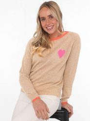 Zwillingsherz Kaszmirowy sweter w kolorze beżowym rozmiar: L. Brązowe swetry klasyczne damskie Zwillingsherz, l, z kaszmiru, bez kołnierzyka. Za 457.95 zł.
