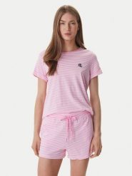 LAUREN RALPH LAUREN Piżama ILN12503 Różowy Regular Fit. Czerwone piżamy damskie Lauren Ralph Lauren, bez wzorów, z bawełny, bez ramiączek. Za 379.99 zł.