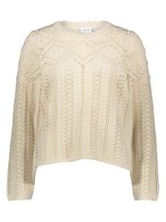 Vila Sweter w kolorze beżowym rozmiar: M. Brązowe swetry klasyczne damskie Vila, m, ze splotem, bez kołnierzyka. Za 87.81 zł.