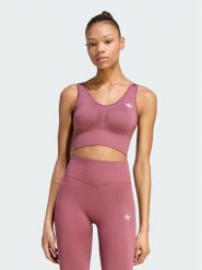 Adidas Biustonosz sportowy Essentials Seamless Bralette KU9730 Różowy. Czerwone biustonosze sportowe damskie Adidas, bez wzorów, z syntetyku. Za 103.99 zł.