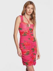 Pinko Sukienka codzienna Avvinto 100954 A0SP Różowy Slim Fit. Czerwone sukienki damskie Pinko, bez wzorów, z syntetyku, bez ramiączek. Za 659.99 zł.