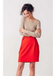 SKFK Spódnica "Artza" w kolorze czerwonym rozmiar: 44. Czerwone spódnice damskie SKFK, bez wzorów, mini. Za 65.99 zł.