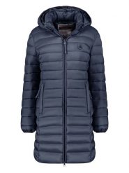 Geographical Norway Płaszcz pikowany w kolorze granatowym rozmiar: XXL. Niebieskie płaszcze damskie Geographical Norway, xxl, bez wzorów, bez kaptura. Za 175.67 zł.