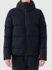 4F Kurtka narciarska w kolorze czarnym rozmiar: S. Czarne kurtki sportowe damskie 4F, m, bez wzorów, z puchu, bez kaptura. Za 218.45 zł.