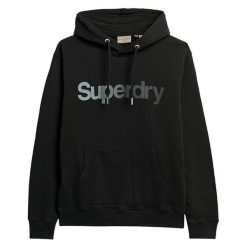Bluza damska z kapturem Superdry Tonal Core. Czarne bluzy damskie Superdry, l, bez wzorów, z bawełny, z kapturem. Za 351.35 zł.