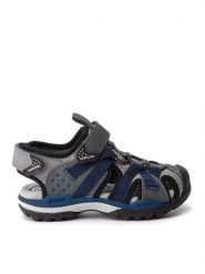 Geox Sandały J Borealis B. B J920RB 0CE14 C0739 M Szary. Szare sandały chłopięce Geox, ze skóry, bez zapięcia. Za 209.99 zł.