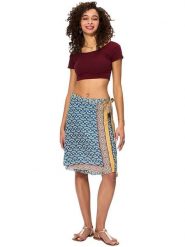 Aller Simplement Spódnica w kolorze niebiesko-beżowym rozmiar: 34-40. Niebieskie spódnice damskie Aller Simplement, bez wzorów, z bawełny, midi. Za 56.99 zł.