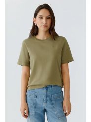 Oui Koszulka w kolorze khaki rozmiar: 44. Brązowe bluzki damskie Oui, bez wzorów, z bawełny, bez kołnierzyka, bez ramiączek. Za 56.99 zł.