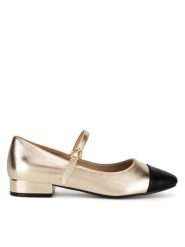 Clara Barson Baleriny WS24040-02 Złoty. Żółte balerinki damskie Clara Barson, bez wzorów, z materiału. Za 95.99 zł.