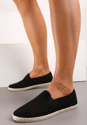 Czarne Wsuwane Tenisówki Espadryle z Plecioną Podeszwą Elladia. Czarne espadryle damskie Renee, na lato, bez zapięcia, tenisowe. Za 44.99 zł.