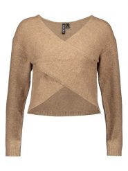 Pieces Sweter w kolorze karmelowym rozmiar: XL. Brązowe swetry klasyczne damskie Pieces, xl, bez kołnierzyka. Za 96.14 zł.