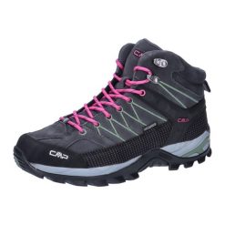 Buty trekkingowe damskie CMP Rigel Mid Wp. Czarne obuwie trekkingowe damskie CMP, z materiału, bez zapięcia. Za 499.99 zł.