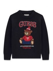 Guess Sweter N6BR03 Z1393 Granatowy Regular Fit. Niebieskie swetry chłopięce Guess, z bawełny, bez kołnierzyka. Za 214.99 zł.