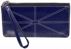 Portfel damski , saszetka granatowy SF-1703 BLUE. Niebieskie nerki i saszetki damskie inny, bez wzorów, ze skóry ekologicznej. Za 19.50 zł.