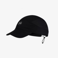 Czapka do biegania Buff Pack Speed Cap. Czarne czapki damskie Buff, bez wzorów. W wyprzedaży za 119.93 zł.