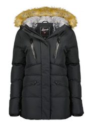 Geographical Norway Kurtka zimowa "Crown" w kolorze czarnym rozmiar: S. Czarne kurtki damskie Geographical Norway, na zimę, s, bez wzorów, z puchu, bez kaptura. Za 210.81 zł.