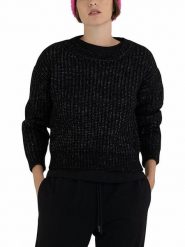 Replay Sweter w kolorze czarnym rozmiar: M. Czarne swetry klasyczne damskie Replay, m, z wełny, bez kołnierzyka. Za 237.17 zł.