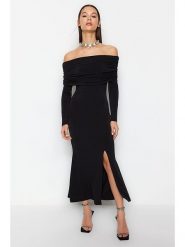 Trendyol Sukienka w kolorze czarnym rozmiar: 40. Czarne sukienki damskie Trendyol, bez wzorów, bez ramiączek. Za 73.99 zł.