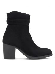 Lasocki Botki WI23-RUTH-03 Czarny. Czarne botki damskie Lasocki, ze skóry, bez obcasa, na słupku, bez zapięcia. Za 269.99 zł.