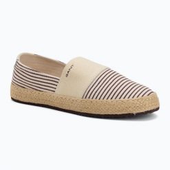 Espadryle damskie GANT Raffiaville. Brązowe espadryle damskie Gant, bez wzorów, z materiału, bez obcasa. Za 219.99 zł.