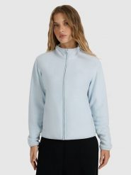 4F Kurtka polarowa w kolorze błękitnym rozmiar: XS. Niebieskie kurtki damskie 4F, xs, bez wzorów, z polaru, bez kaptura. Za 49.99 zł.