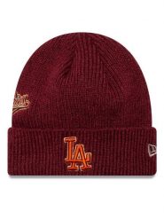 New Era Czapka LA Dodgers World Series Patch Cuff Knit Beanie 60580732 Czerwony. Czerwone czapki damskie New Era, na zimę, bez wzorów, z materiału. Za 179.99 zł.