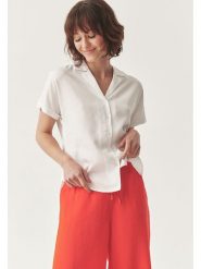 TATUUM Bluzka w kolorze białym rozmiar: 38. Białe bluzki damskie TATUUM, bez wzorów, z lyocellu, bez kołnierzyka, bez ramiączek. Za 148.26 zł.