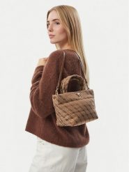 Guess Torebka J6BZ06 W3969 Brązowy. Brązowe kuferki damskie Guess, z aplikacjami, bez dodatków. Za 324.99 zł.