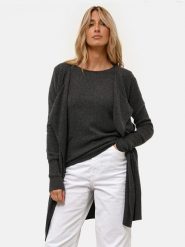 Just Cashmere Kaszmirowy kardigan "Brooke" w kolorze antracytowym rozmiar: M. Czarne kardigany damskie Just Cashmere, m, bez wzorów, z kaszmiru. Za 386.53 zł.