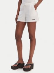 Guess Szorty sportowe E6GD01 KCRZ1 Biały Relaxed Fit. Białe spodenki sportowe damskie Guess, m, z aplikacjami, z bawełny. Za 179.99 zł.
