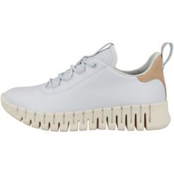 Buty do chodzenia damskie Ecco Sneaker Gruuv Lea. Niebieskie obuwie sportowe damskie ECCO, z materiału, bez zapięcia, trekkingowe. Za 674.00 zł.