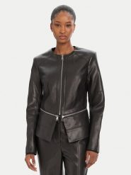 KARL LAGERFELD Kurtka z imitacji skóry A3W14050 Czarny Slim Fit. Czarne kurtki damskie KARL LAGERFELD, bez wzorów, ze skóry, bez kaptura. Za 1,329.00 zł.