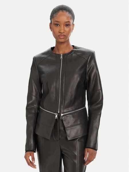 KARL LAGERFELD Kurtka z imitacji skóry A3W14050 Czarny Slim Fit. Czarne kurtki damskie KARL LAGERFELD, bez wzorów, ze skóry, bez kaptura. Za 1,059.00 zł.