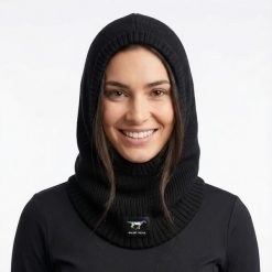 Balaclava Komin jeździecki GALOP WEAR 100% wełna merino. Czarne kominy damskie GALOP WEAR, na zimę, bez wzorów, z materiału. Za 269.00 zł.